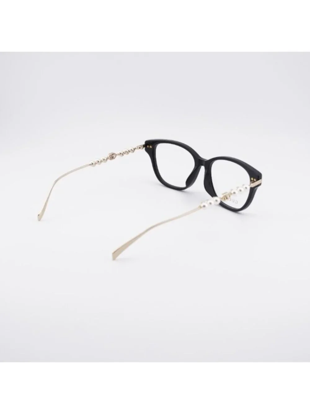 Gucci GG1972OA 001 Eyeglasses Black / Gold 54mm Square Frame